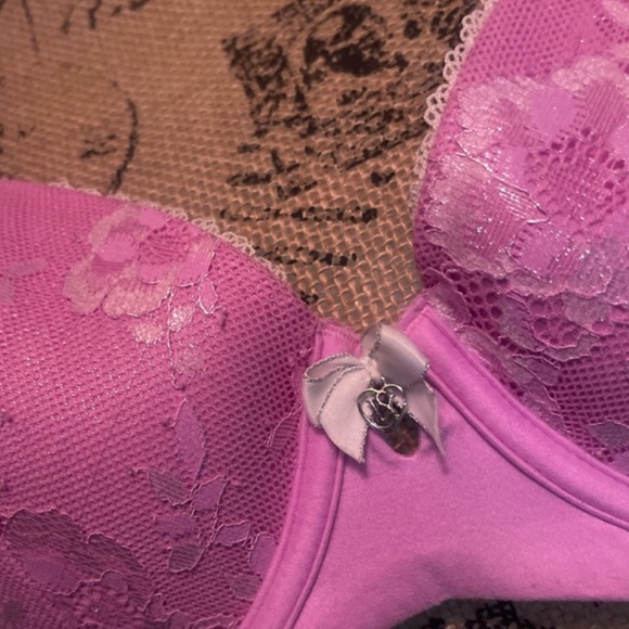 Victoria Secret Pink Lace Underwire Bra 36C - Picture 2 of 3